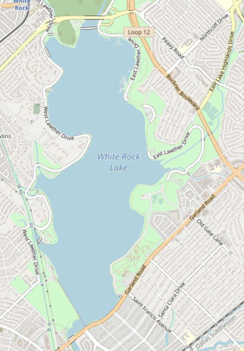 White Rock Lake Map
